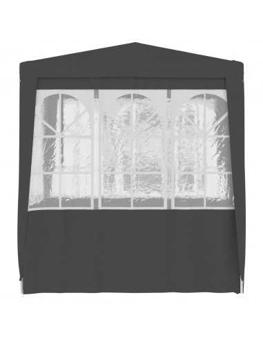 Gazebo Professionale con Pareti 2,5x2,5 m Antracite 90 g/m²