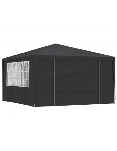 Gazebo Professionale con Pareti 4x4 m Antracite 90 g/m²