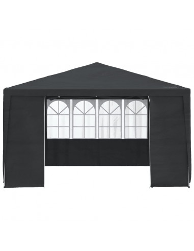 Gazebo Professionale con Pareti 4x4 m Antracite 90 g/m²