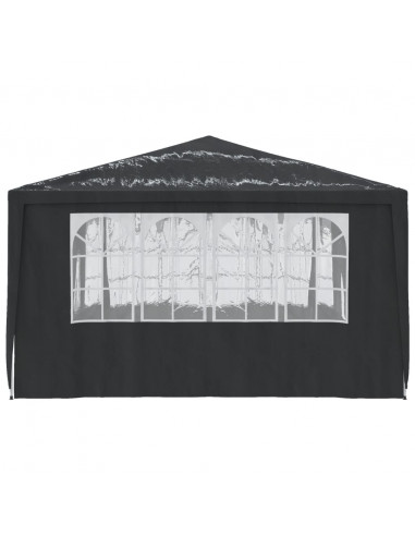 Gazebo Professionale con Pareti 4x4 m Antracite 90 g/m²