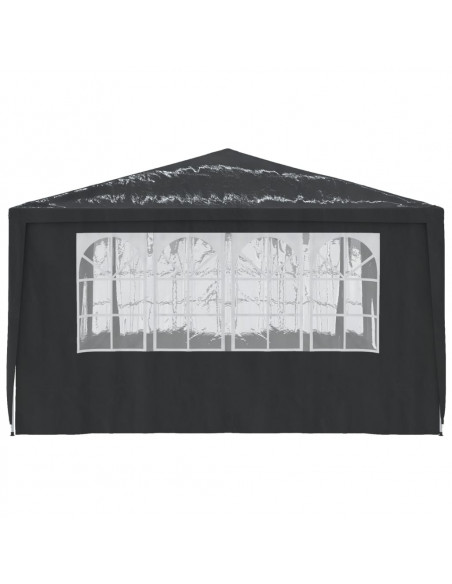 Gazebo Professionale con Pareti 4x4 m Antracite 90 g/m²