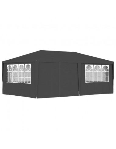Gazebo Professionale con Pareti 4x6 m Antracite 90 g/m²