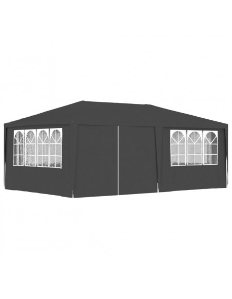 Gazebo Professionale con Pareti 4x6 m Antracite 90 g/m²