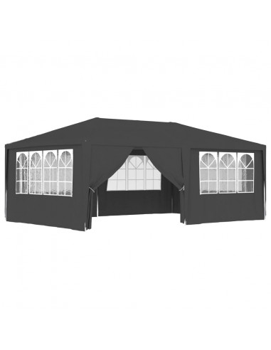 Gazebo Professionale con Pareti 4x6 m Antracite 90 g/m²