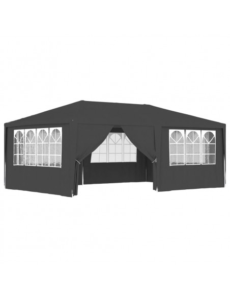 Gazebo Professionale con Pareti 4x6 m Antracite 90 g/m²