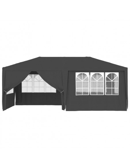 Gazebo Professionale con Pareti 4x6 m Antracite 90 g/m²