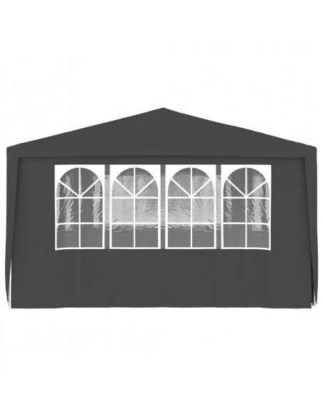 Gazebo Professionale con Pareti 4x6 m Antracite 90 g/m²