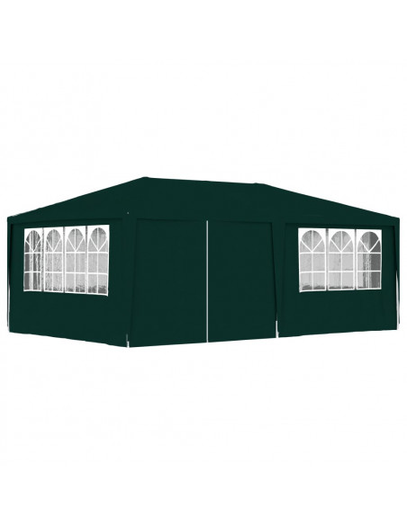 Gazebo Professionale con Pareti 4x6 m Verde 90 g/m²