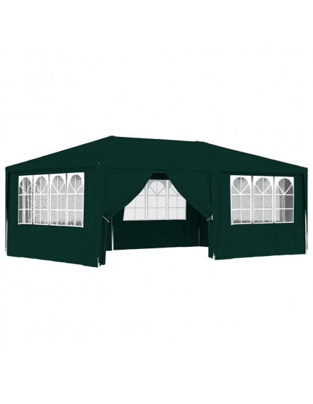 Gazebo Professionale con Pareti 4x6 m Verde 90 g/m²