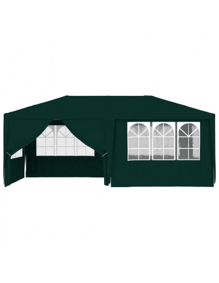 Gazebo Professionale con Pareti 4x6 m Verde 90 g/m²