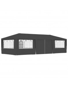 Gazebo Professionale con Pareti 4x9 m Antracite 90 g/m² 2