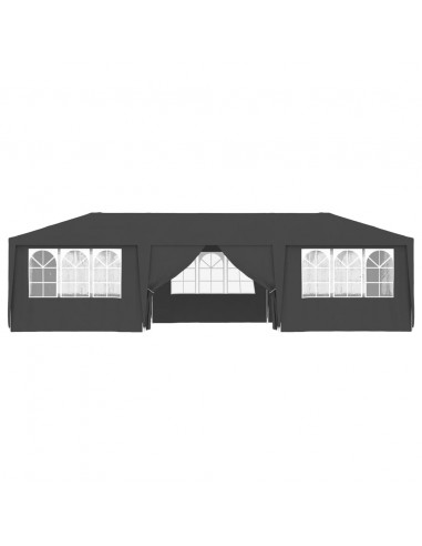 Gazebo Professionale con Pareti 4x9 m Antracite 90 g/m²
