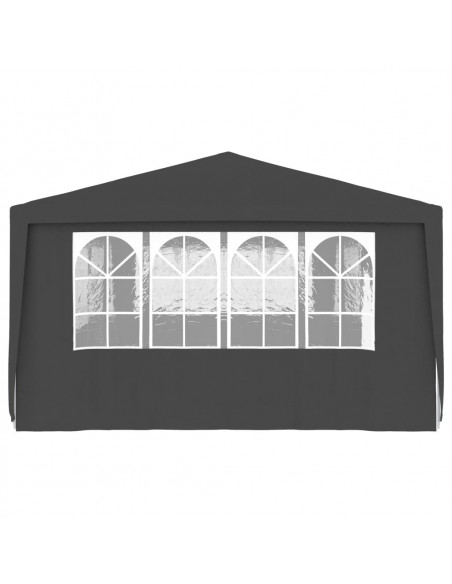 Gazebo Professionale con Pareti 4x9 m Antracite 90 g/m²