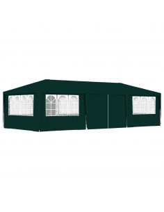 Gazebo Professionale con Pareti 4x9 m Verde 90 g/m² 2