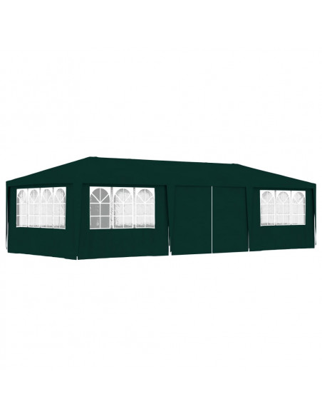 Gazebo Professionale con Pareti 4x9 m Verde 90 g/m²