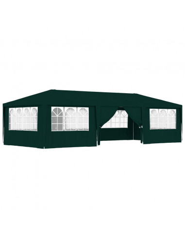 Gazebo Professionale con Pareti 4x9 m Verde 90 g/m²