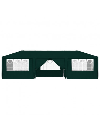 Gazebo Professionale con Pareti 4x9 m Verde 90 g/m²