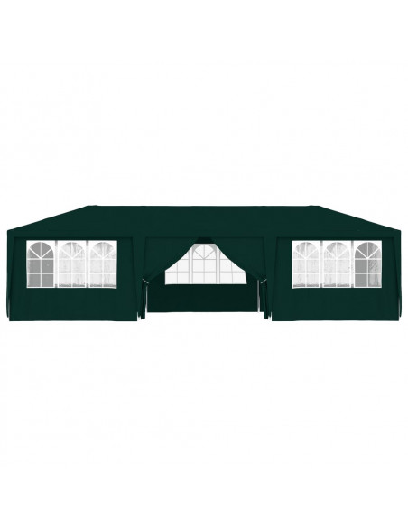 Gazebo Professionale con Pareti 4x9 m Verde 90 g/m²