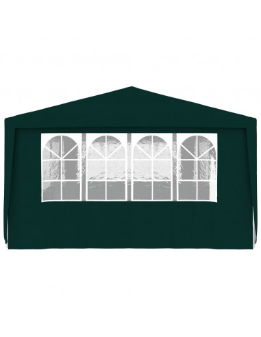 Gazebo Professionale con Pareti 4x9 m Verde 90 g/m²