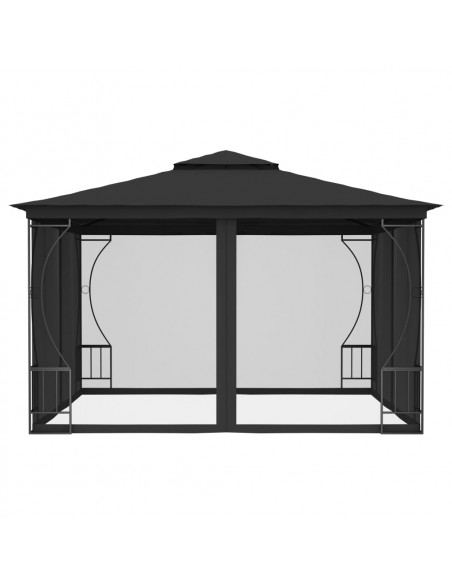 Gazebo con Rete 300x300x265 cm Antracite
