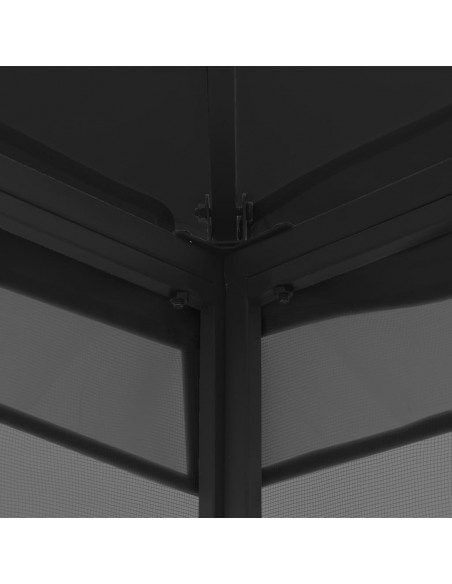 Gazebo con Rete 300x300x265 cm Antracite