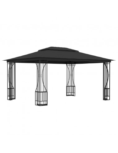 Gazebo con Rete 300x400x265 cm Antracite