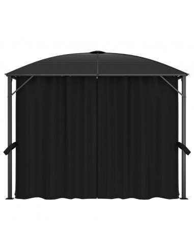 Gazebo con Tende 300x300x265 cm Antracite
