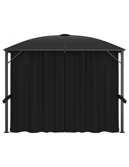Gazebo con Tende 300x300x265 cm Antracite