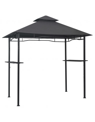 Gazebo per Barbecue 240x150x255 cm Antracite in Acciaio