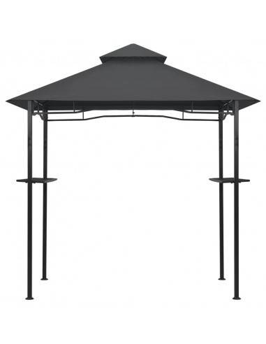 Gazebo per Barbecue 240x150x255 cm Antracite in Acciaio