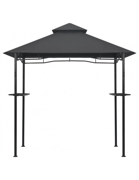 Gazebo per Barbecue 240x150x255 cm Antracite in Acciaio