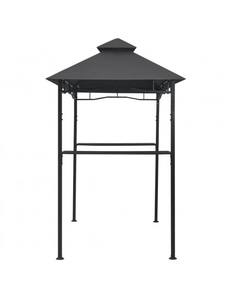 Gazebo per Barbecue 240x150x255 cm Antracite in Acciaio