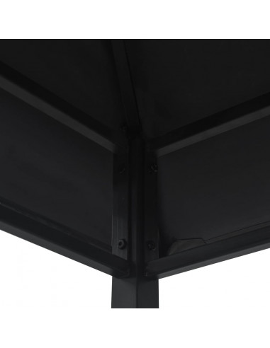 Gazebo per Barbecue 240x150x255 cm Antracite in Acciaio