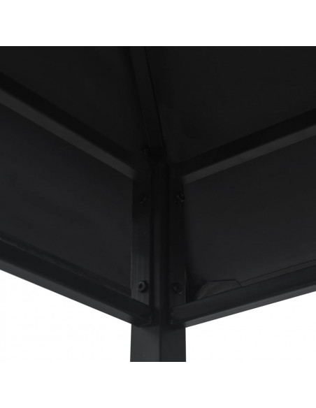 Gazebo per Barbecue 240x150x255 cm Antracite in Acciaio