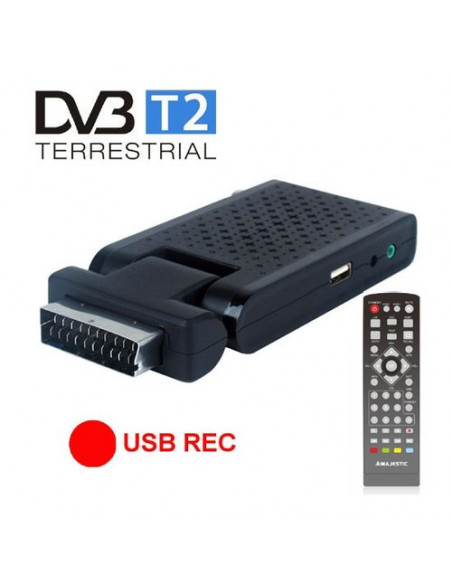 Decoder Majestic 100663 BK Dvb T2 Dec 663N Black Black