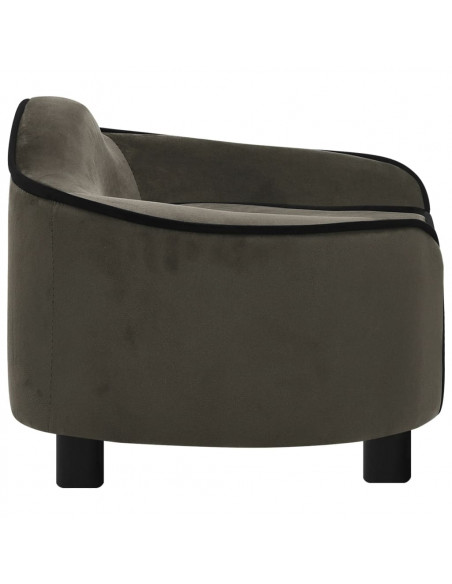 Divano per Cani Grigio Scuro 67x47x36 cm in Peluche
