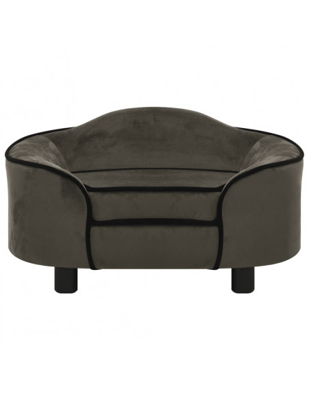 Divano per Cani Grigio Scuro 67x47x36 cm in Peluche