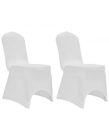 Coprisedie in Tessuto Elasticizzato Bianco 12 pz