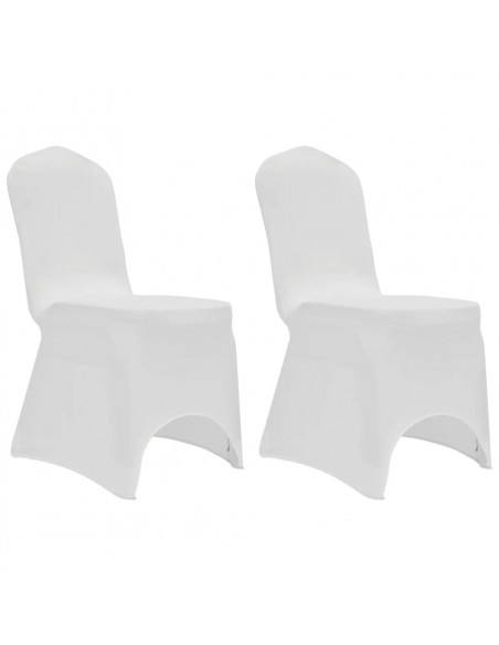 Coprisedie in Tessuto Elasticizzato Bianco 12 pz
