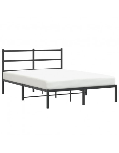 Giroletto con Testiera in Metallo Nero 140x190 cm