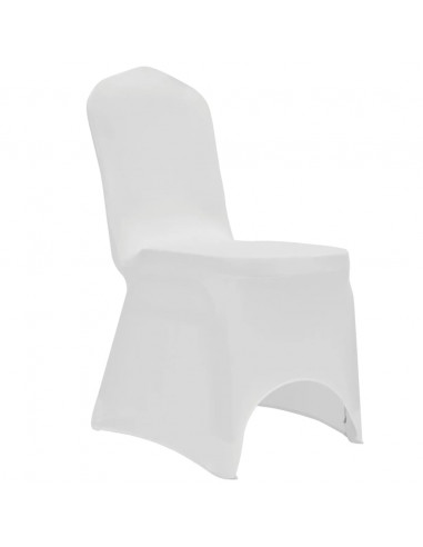 Coprisedie in Tessuto Elasticizzato Bianco 12 pz