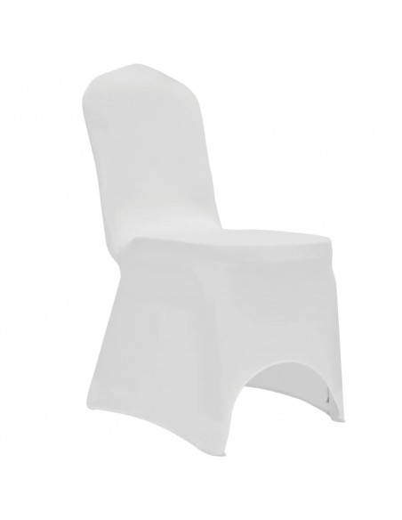 Coprisedie in Tessuto Elasticizzato Bianco 12 pz