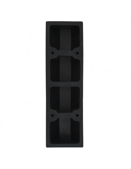 Delimitatori di Parcheggio 2 pz in Gomma 49x15x9 cm