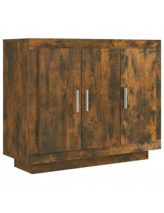 Credenza Rovere Fumo 92x35x75 cm in Legno Multistrato 2