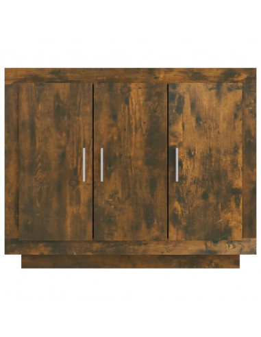 Credenza Rovere Fumo 92x35x75 cm in Legno Multistrato