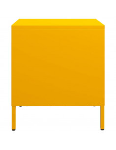 Comodini 2 pz Giallo Senape 35x39x43,5 cm in Acciaio 2