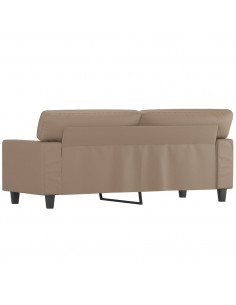 Divano a 2 Posti Cappuccino 140 cm in Similpelle