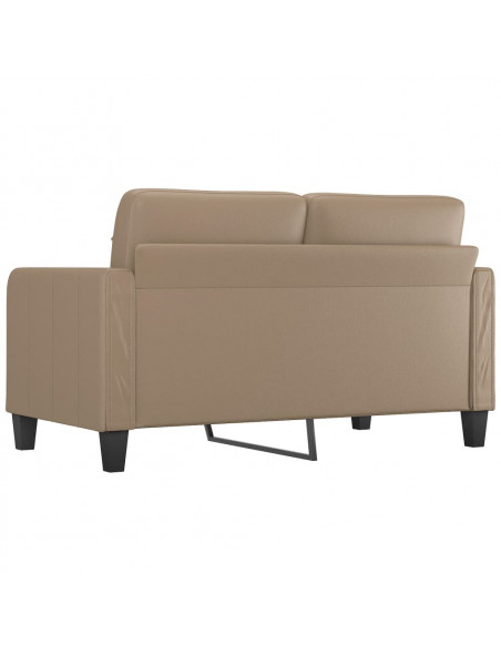Divano a 2 Posti Cappuccino 140 cm in Similpelle