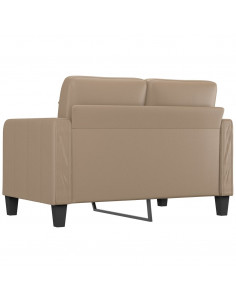 Divano a 2 Posti Cappuccino 140 cm in Similpelle