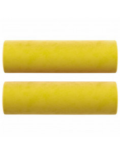 Divano a 2 Posti con Cuscini Giallo 140 cm in Velluto